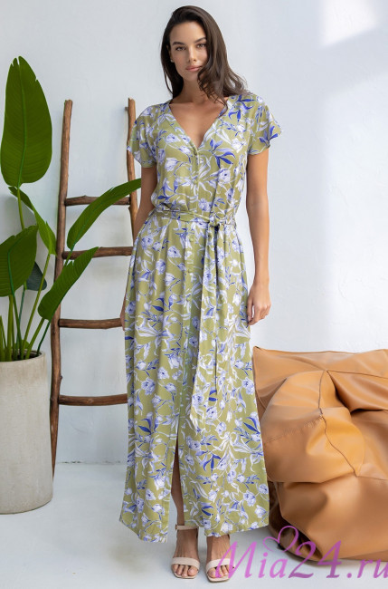 Длинное женское платье-халат на пуговицах Mia-Amore "Libertina" 1959 Длинное женское платье-халат на пуговицах Mia-Amore "Libertina" 1959