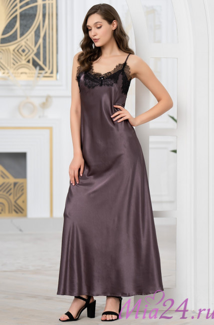 Длинная сорочка шелковая Mia-Amore "Windsor" 3888 баклажан Длинная сорочка шелковая Mia-Amore "Windsor" 3888 баклажан