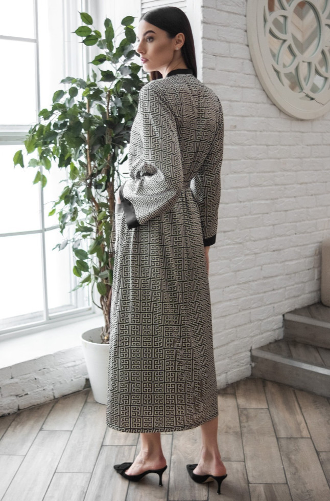 Халат женский длинный шелковый Mia-Amore "Jadore" 4089