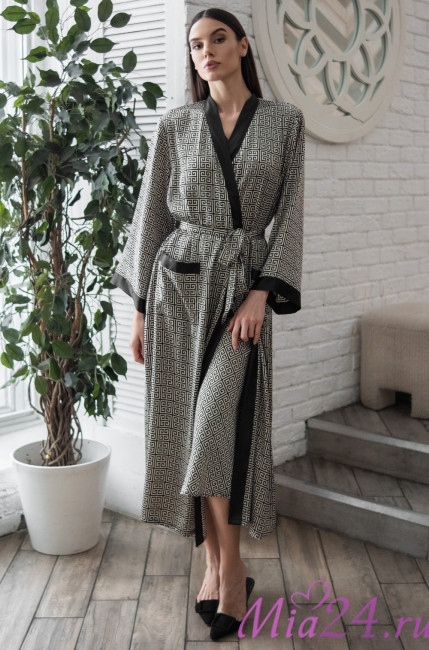 Халат женский длинный шелковый Mia-Amore "Jadore" 4089 Халат женский длинный шелковый Mia-Amore "Jadore" 4089