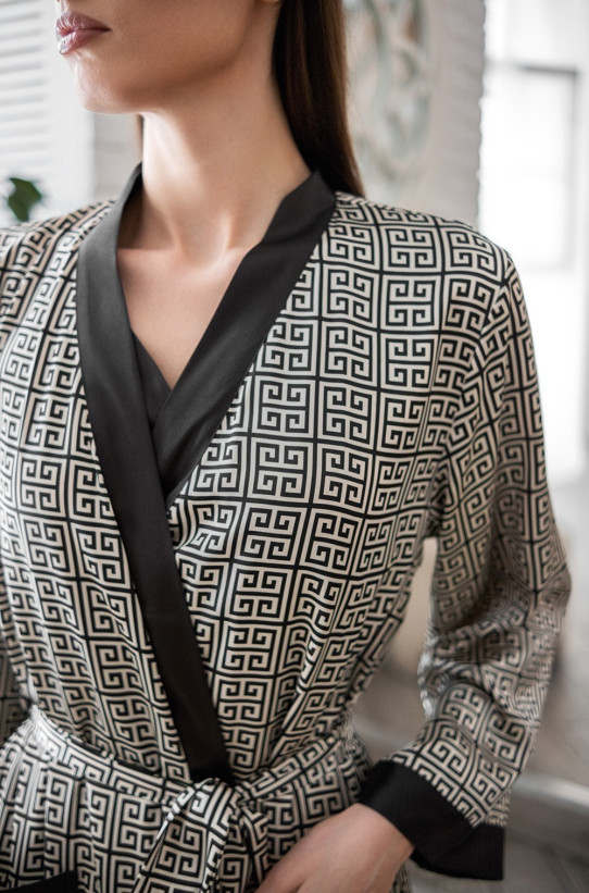 Халат женский длинный шелковый Mia-Amore "Jadore" 4089