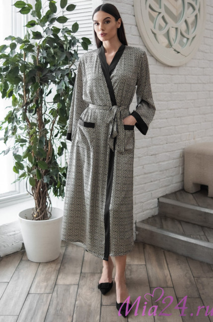 Халат женский длинный шелковый Mia-Amore "Jadore" 4089 Халат женский длинный шелковый Mia-Amore "Jadore" 4089