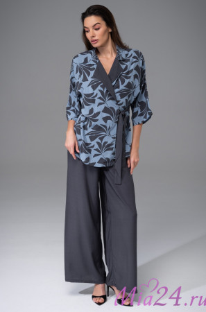 Комплект женский Odrie 5355 'Mia-Amore' - жакет и брюки-палаццо, свободный силуэт, вискоза Комплект женский Odrie 5355 'Mia-Amore' - жакет и брюки-палаццо, свободный силуэт, вискоза