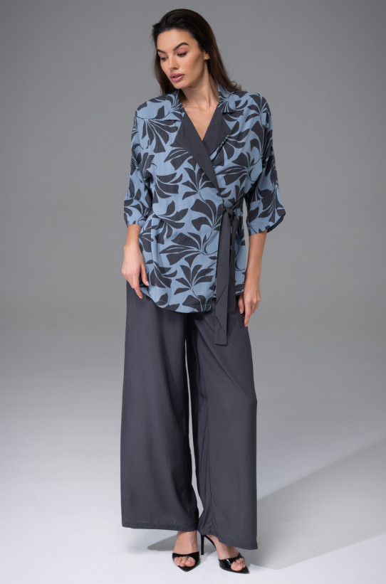 Комплект женский Odrie 5355 'Mia-Amore' - жакет и брюки-палаццо, свободный силуэт, вискоза 