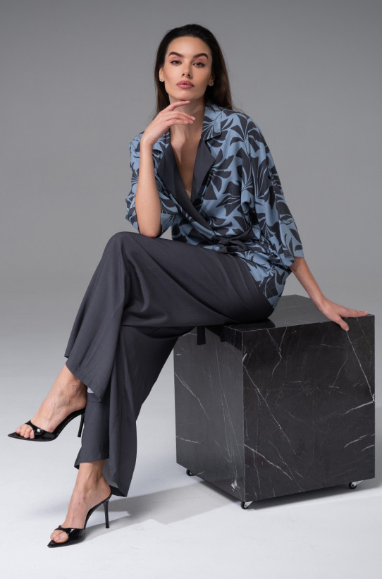 Комплект женский Odrie 5355 'Mia-Amore' - жакет и брюки-палаццо, свободный силуэт, вискоза 