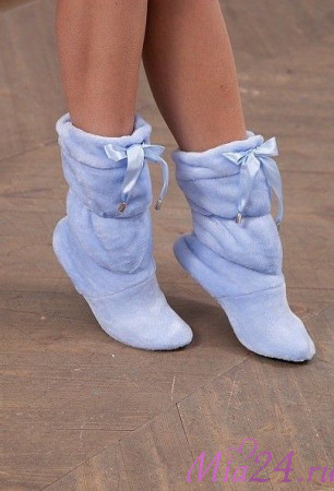 6 Сапожки домашние "Cleo" голубой