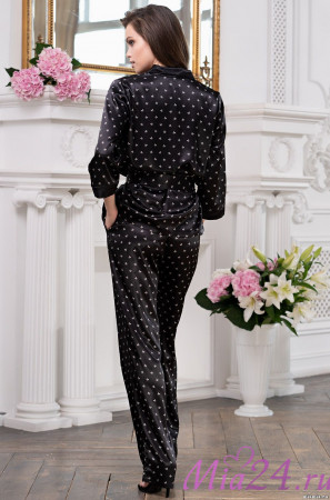 Женская домашняя пижама со штанами Mia-Mella "Clever" 8946 черный