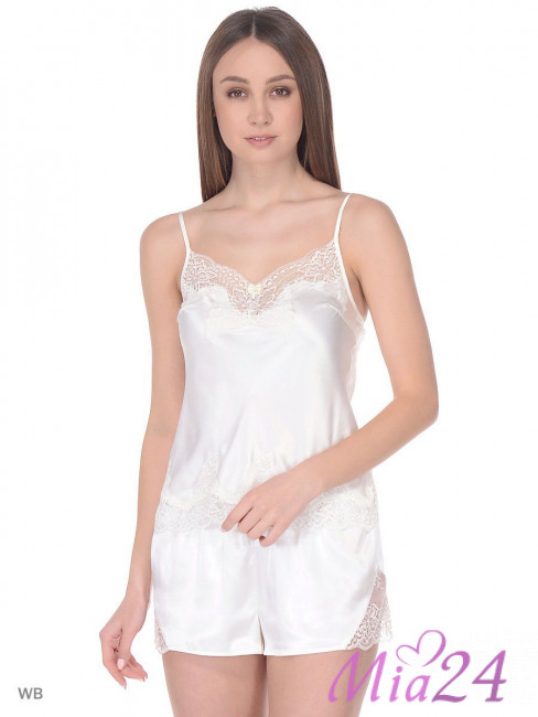 Пижама шелковая Mia-Amore "Isabella" 3182 молочный