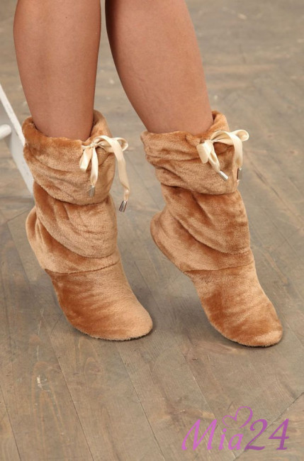 6 Сапожки домашние "Cleo" коричневый