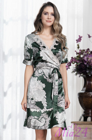 Халат шелковый с коротким рукавом Mia-Amore "Agata" 3703