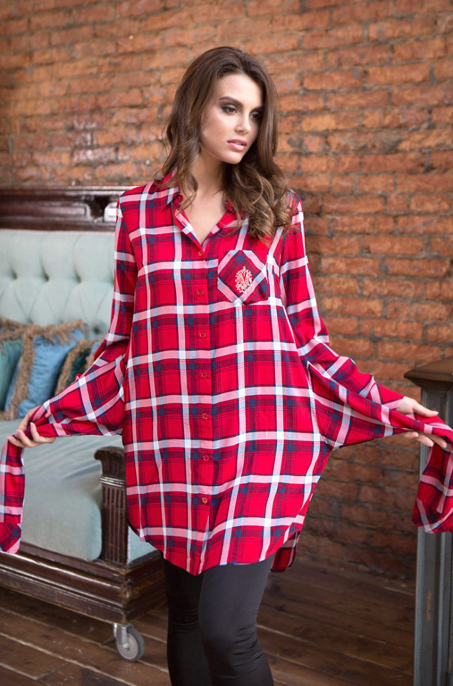 Туника домашняя женская Mia-Mia "Davina"16253 красный