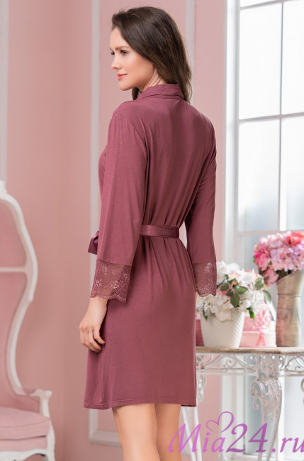 Халат из вискозы женский на пуговицах Mia-Amore "Leticia" 1677 какао Халат из вискозы женский на пуговицах Mia-Amore "Leticia" 1677 какао