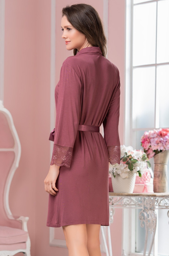 Халат из вискозы женский на пуговицах Mia-Amore "Leticia" 1677 какао