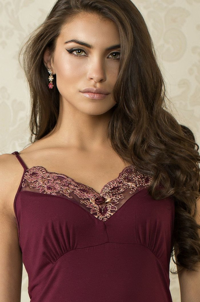 Сорочка женская из модала Mia-Amore Nuar 6240 бордо