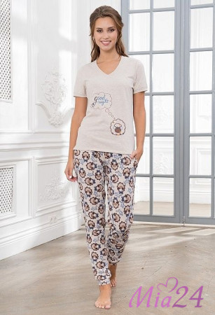 Комплект домашний женский "Cleo" 792 бежевый
