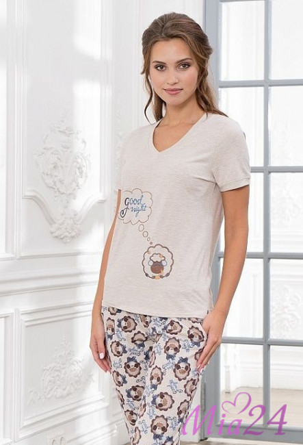 Комплект домашний женский "Cleo" 792 бежевый Комплект домашний женский "Cleo" 792 бежевый