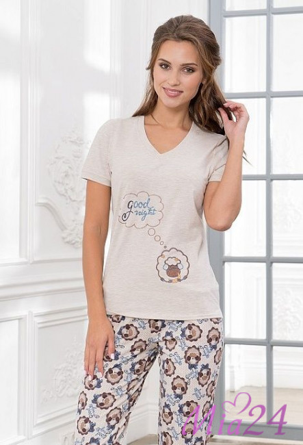 Комплект домашний женский "Cleo" 792 бежевый Комплект домашний женский "Cleo" 792 бежевый