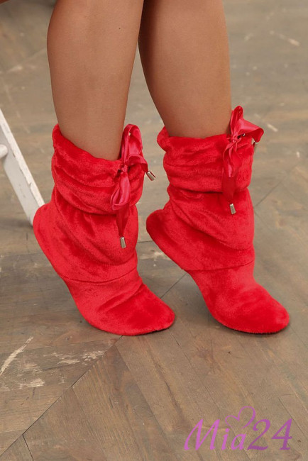 6 Сапожки домашние "Cleo" красный