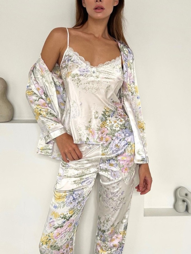 Комплект-тройка домашний шелковый Mia-Amore "Lilianna" 3256