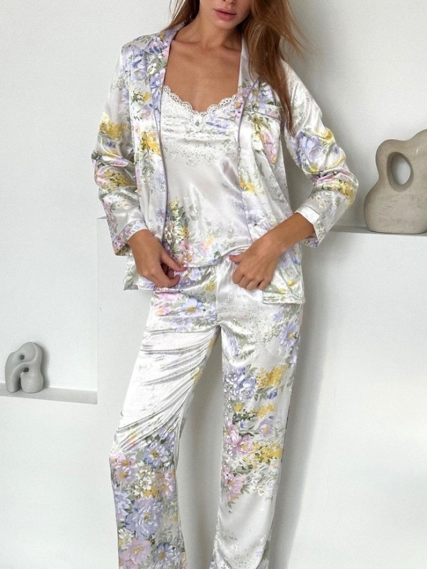 Комплект-тройка домашний шелковый Mia-Amore "Lilianna" 3256