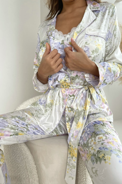 Комплект-тройка домашний шелковый Mia-Amore "Lilianna" 3256