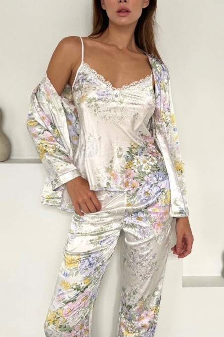 Комплект-тройка домашний шелковый Mia-Amore "Lilianna" 3256