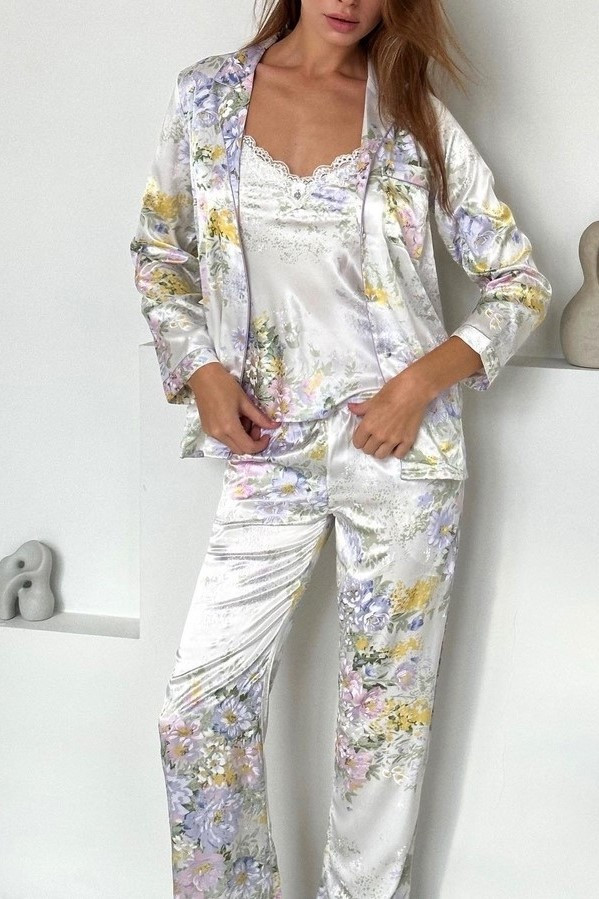 Комплект-тройка домашний шелковый Mia-Amore "Lilianna" 3256