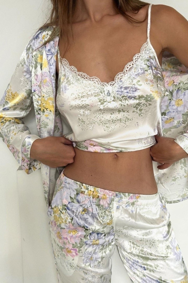 Комплект-тройка домашний шелковый Mia-Amore "Lilianna" 3256