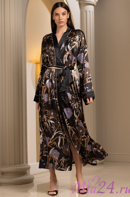 Халат длинный женский из смесового шелка Mia-Amore "Sabina" 4299 Халат длинный женский из смесового шелка Mia-Amore "Sabina" 4299
