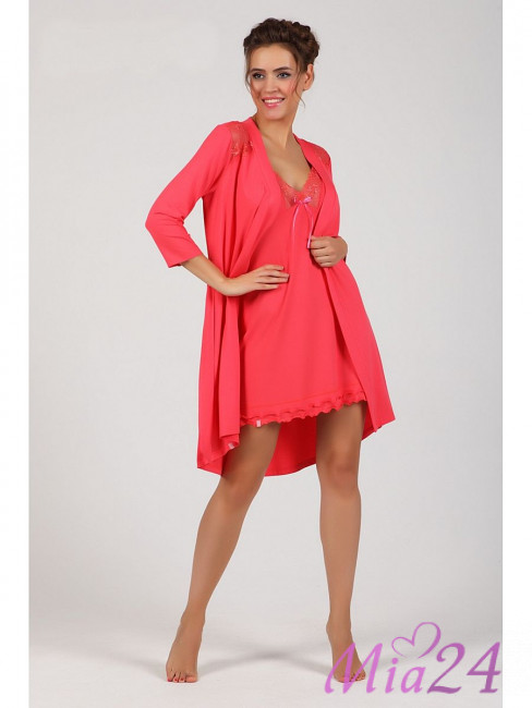 1503 Сорочка из вискозы Angelo коралловый 1503 Сорочка из вискозы Angelo коралловый