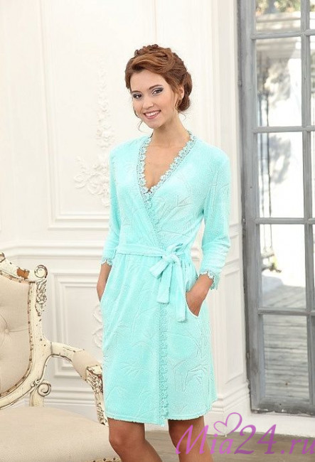 603 Халат домашний "Cleo" ментол