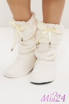 3-1203 Сапожки домашние "Cleo" молочный