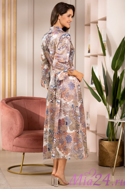 Халат женский шелковый длинный Mia-Amore "Mia" 3869 Халат женский шелковый длинный Mia-Amore "Mia" 3869