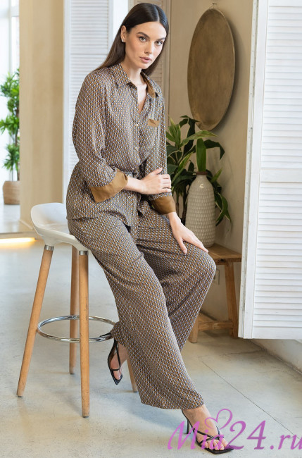 Комплект домашний Mia-Amore Donna 5136 - жакет и брюки с шелком Комплект домашний Mia-Amore Donna 5136 - жакет и брюки с шелком