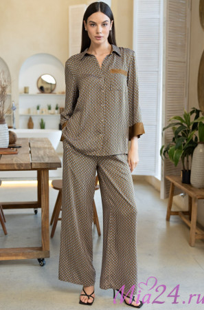 Комплект домашний Mia-Amore Donna 5136 - жакет и брюки с шелком