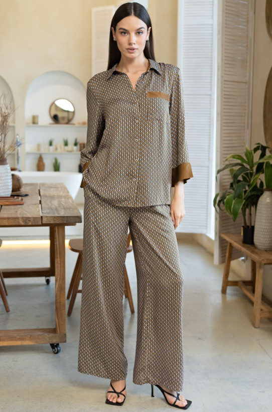 Комплект домашний Mia-Amore Donna 5136 - жакет и брюки с шелком