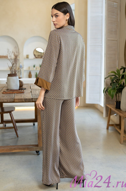 Комплект домашний Mia-Amore Donna 5136 - жакет и брюки с шелком Комплект домашний Mia-Amore Donna 5136 - жакет и брюки с шелком