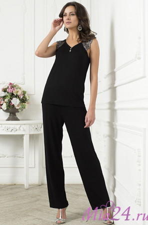 Комплект домашний женский с брюками Mia-Amore Nuar 6242 черный