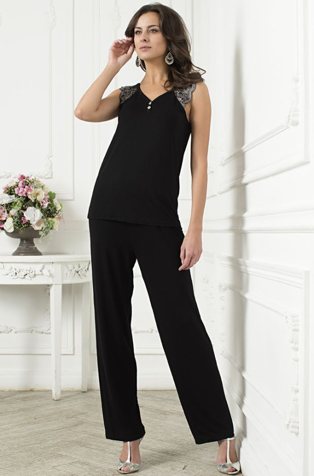 Комплект домашний женский с брюками Mia-Amore Nuar 6242 черный