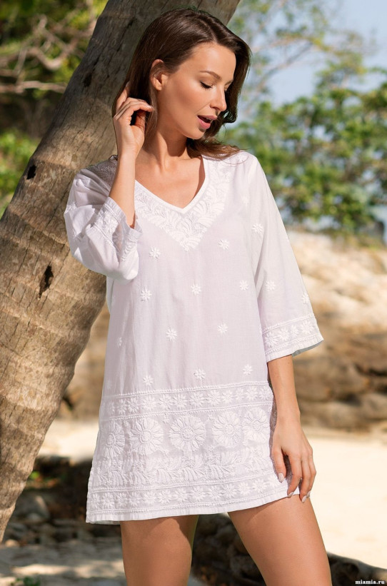 Туника короткая женская из хлопка Mia-Amore "Santa-Monica" 6880
