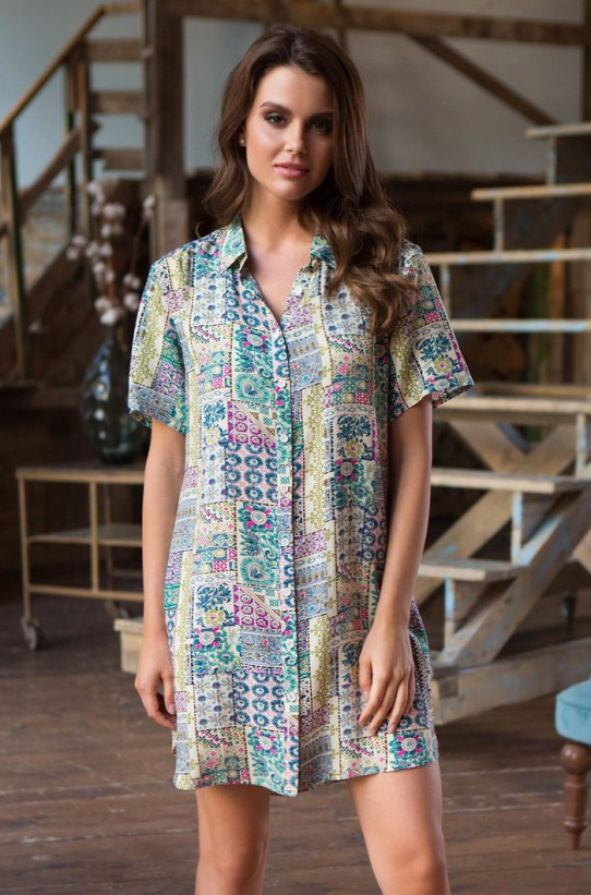 Туника женская из вискозы Mia-Mia "Daniella" 16206 зеленый