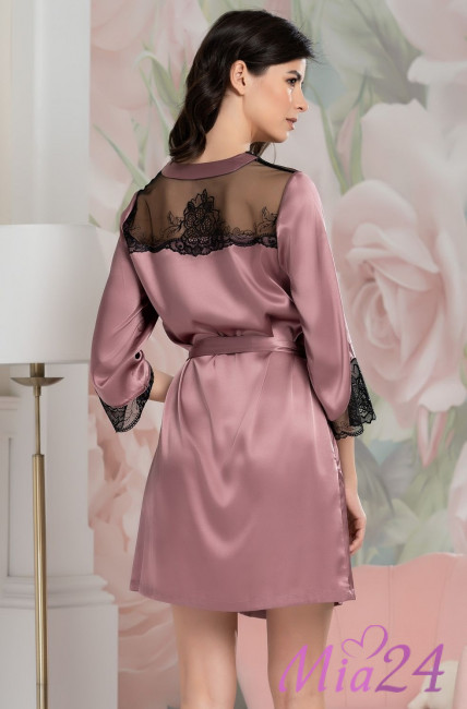 Халат шелковый на пуговицах Mia-Amore "Olivia" 3647 античная роза Халат шелковый на пуговицах Mia-Amore "Olivia" 3647 античная роза