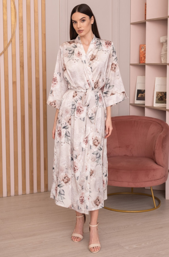 Халат женский длинный шелковый Mia-Amore "Clariss" 4169