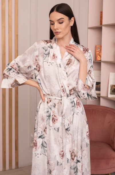 Халат женский длинный шелковый Mia-Amore "Clariss" 4169