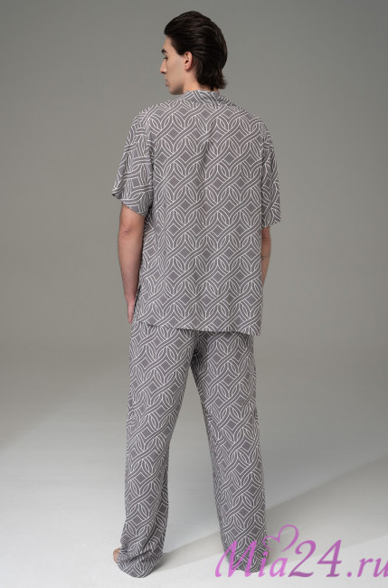 Комплект мужской Damask 5251 'Mia-Amore' - рубашка и брюки свободного кроя 