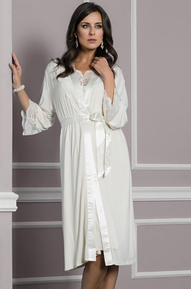 6217 Халат женский "Lora" milk