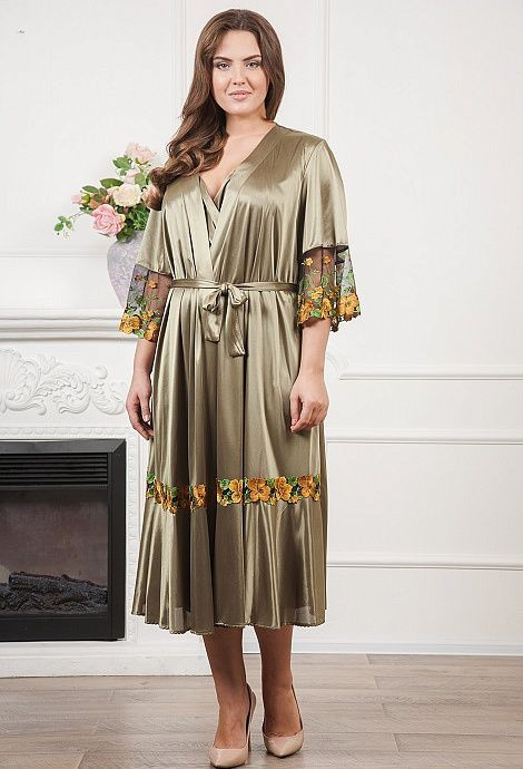 130 Халат женский из атласа "Cleo"