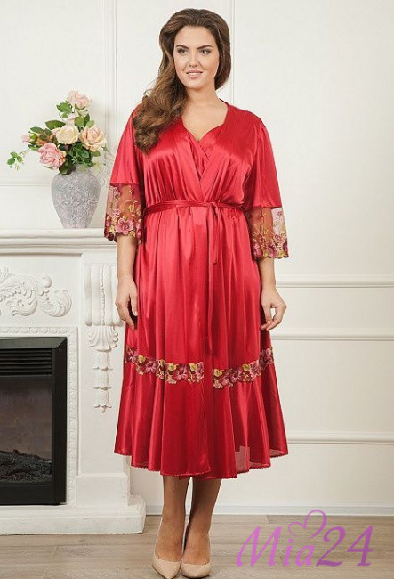 130 Халат женский из атласа "Cleo"