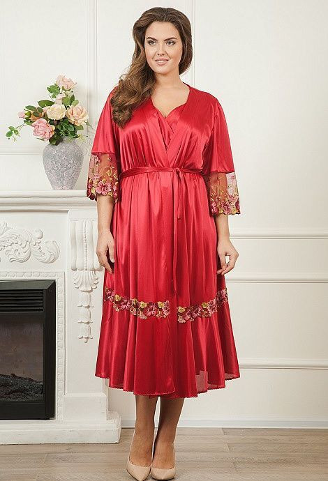 130 Халат женский из атласа "Cleo"