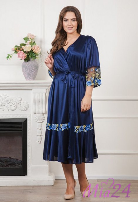 130 Халат женский из атласа "Cleo"